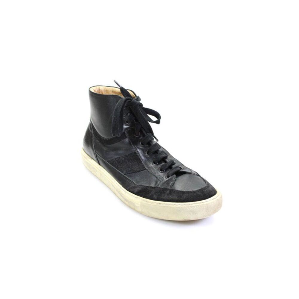 Surface to Air Womens Leather High-Top Lace Up Casual Sneakers Black Size 10
